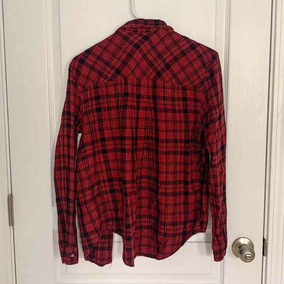 LA Hearts Red & Black Flannel Shirt - Picture 4 of 4